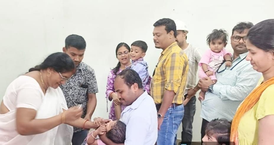 KTPS अस्पताल में पल्स पोलियो टीकाकरण
